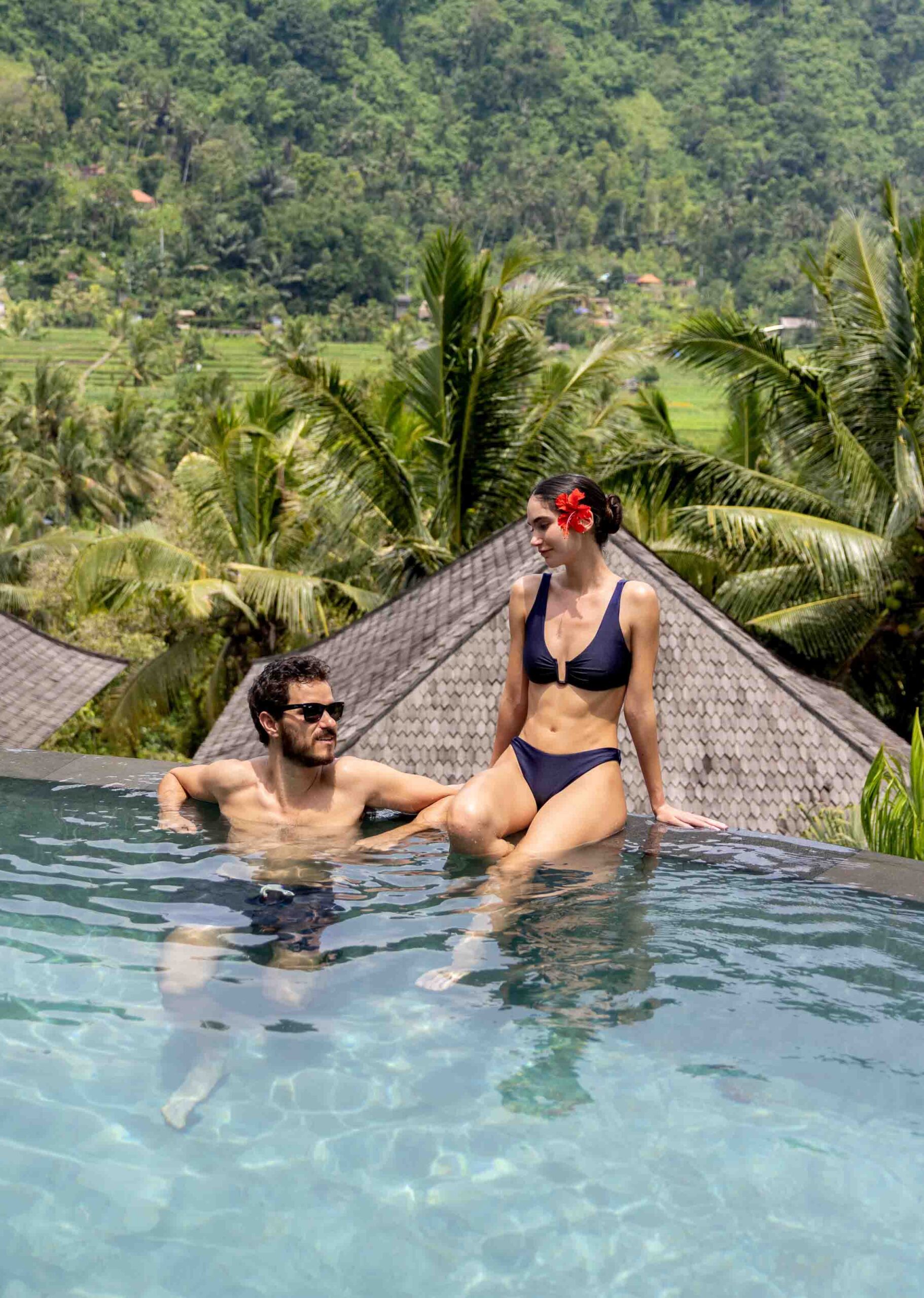 luxury hotel photoshoot with model couple