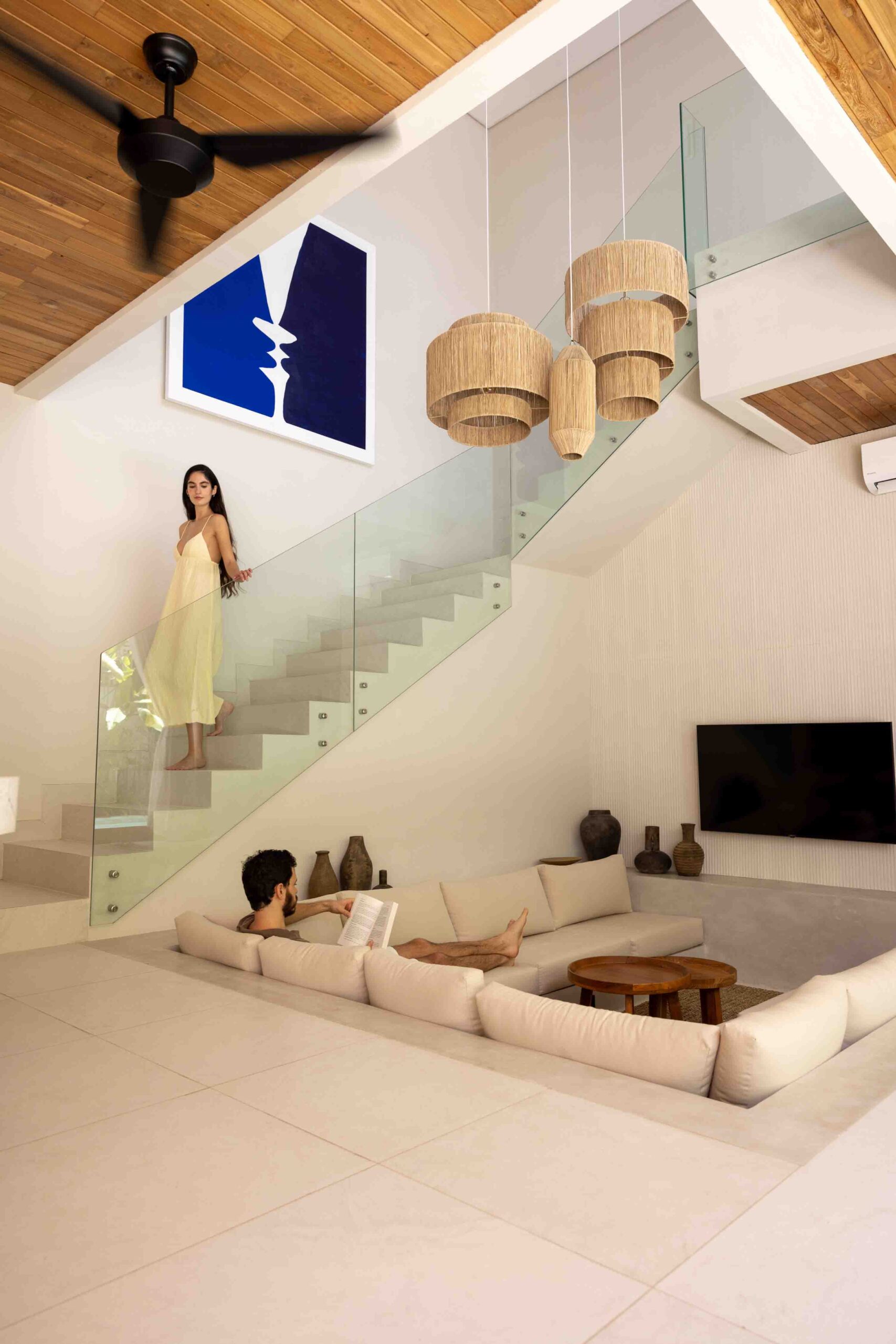 couple in a luxury villa